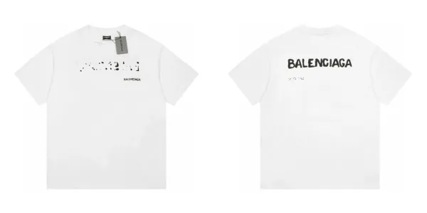Balenciaga Distorted Logo Black T-Shirt - 19