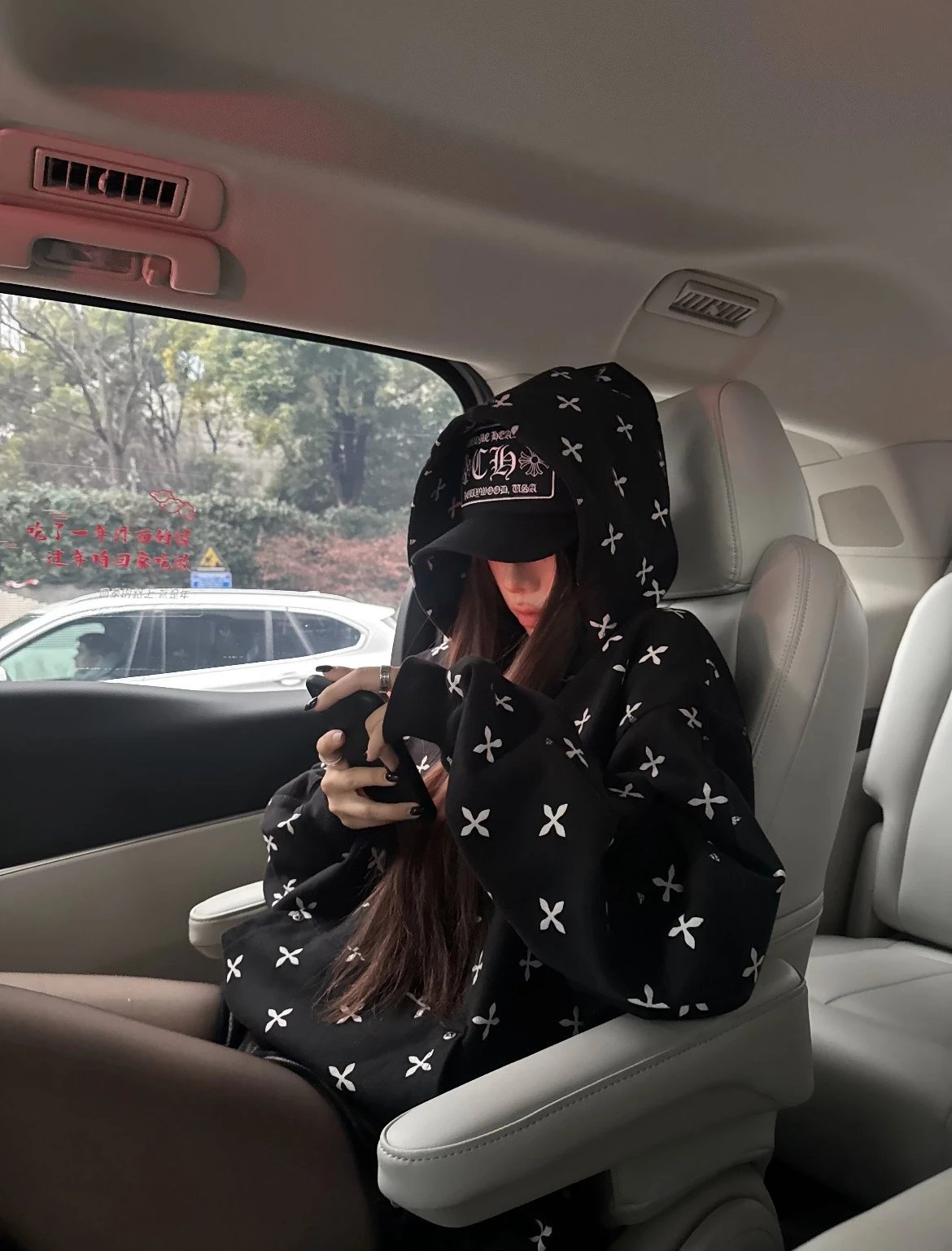 Chrome Hearts x Unknown Hoodie Black Cross Print Hoodie - 2