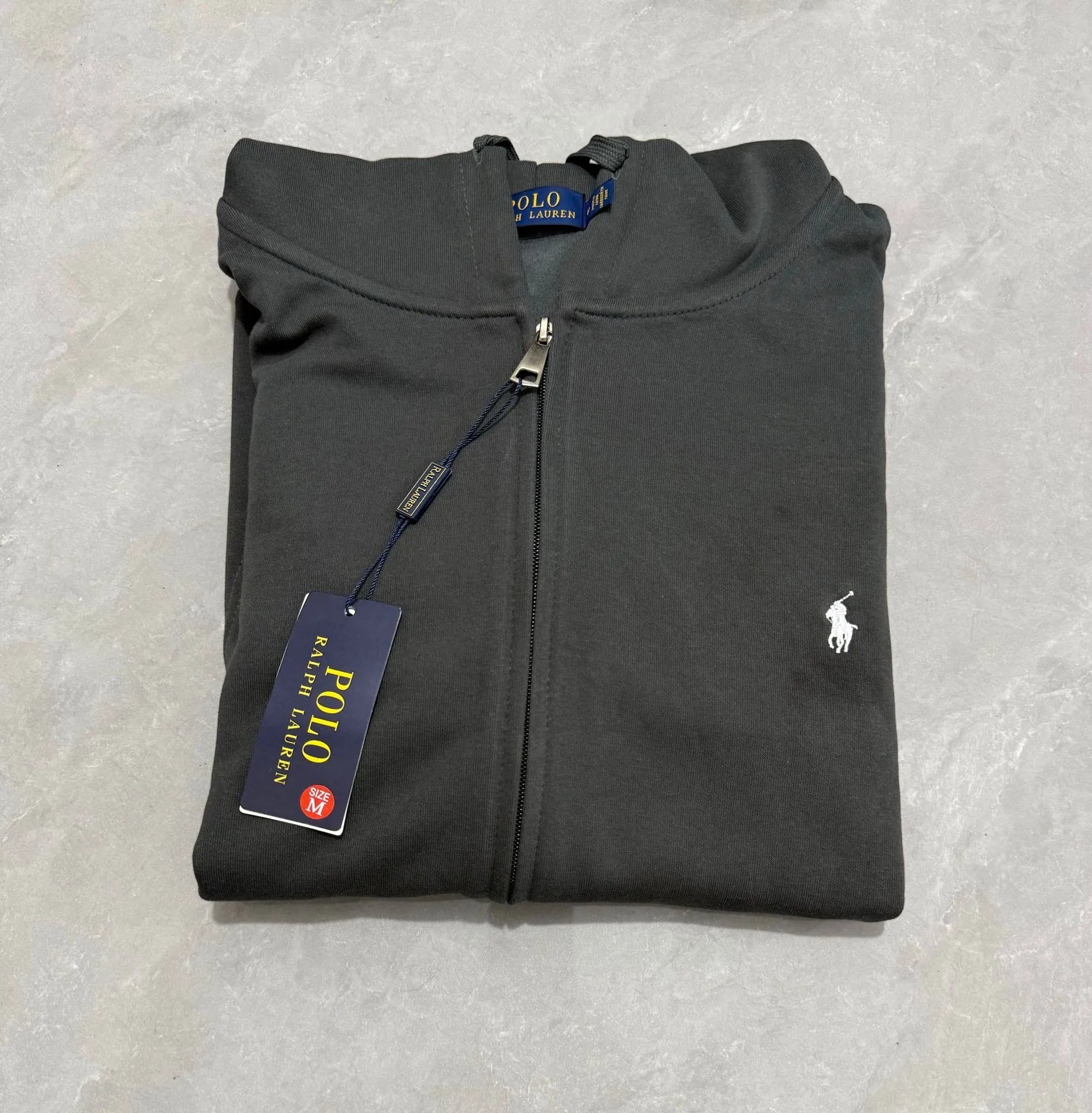 Polo Ralph Lauren Full-Zip Hoodie Charcoal Gray Hoodie - 9