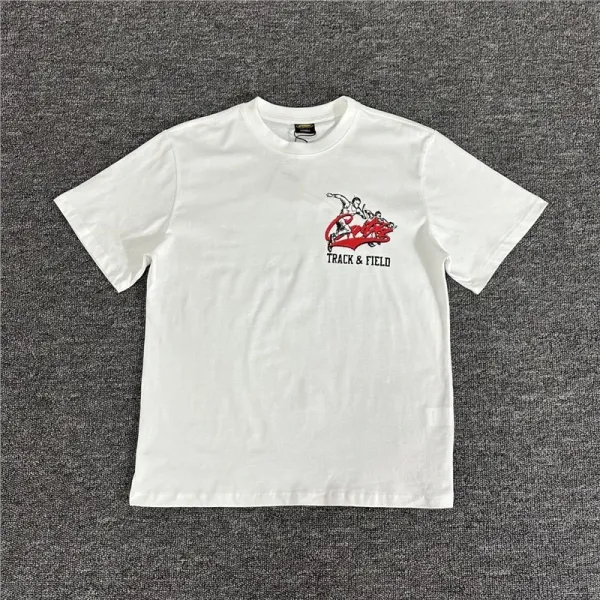 Design Track & Field Graphic Print White T-Shirt - 1