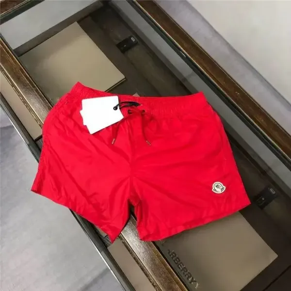 Moncler Logo Swim Shorts Red Swimwear - 1