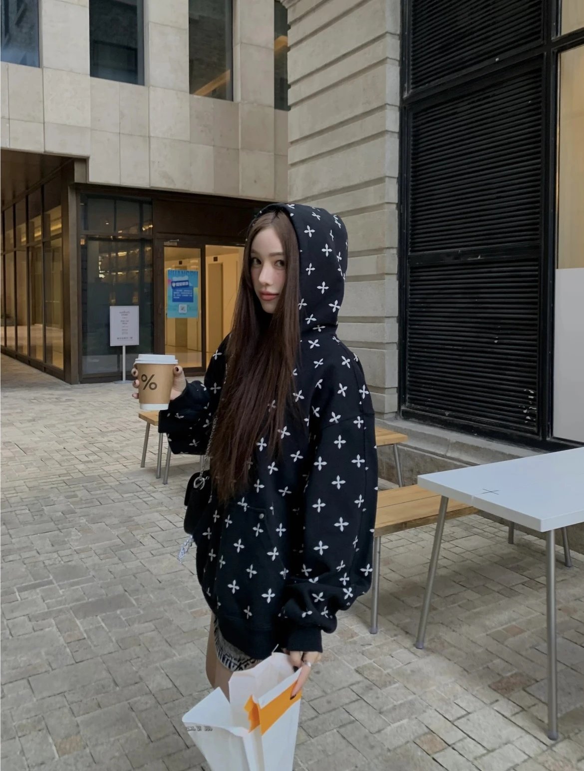 Chrome Hearts x Unknown Hoodie Black Cross Print Hoodie - 6
