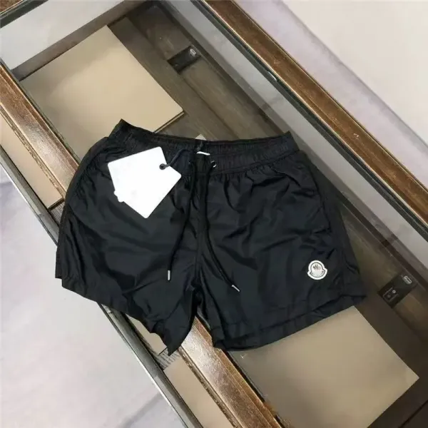 Moncler Logo-Embroidered Nylon Swim Shorts Black - 1