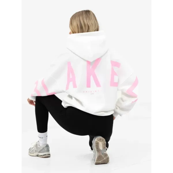 Design Blakely Originals Oversized Hoodie White Pink Hoodie - 1