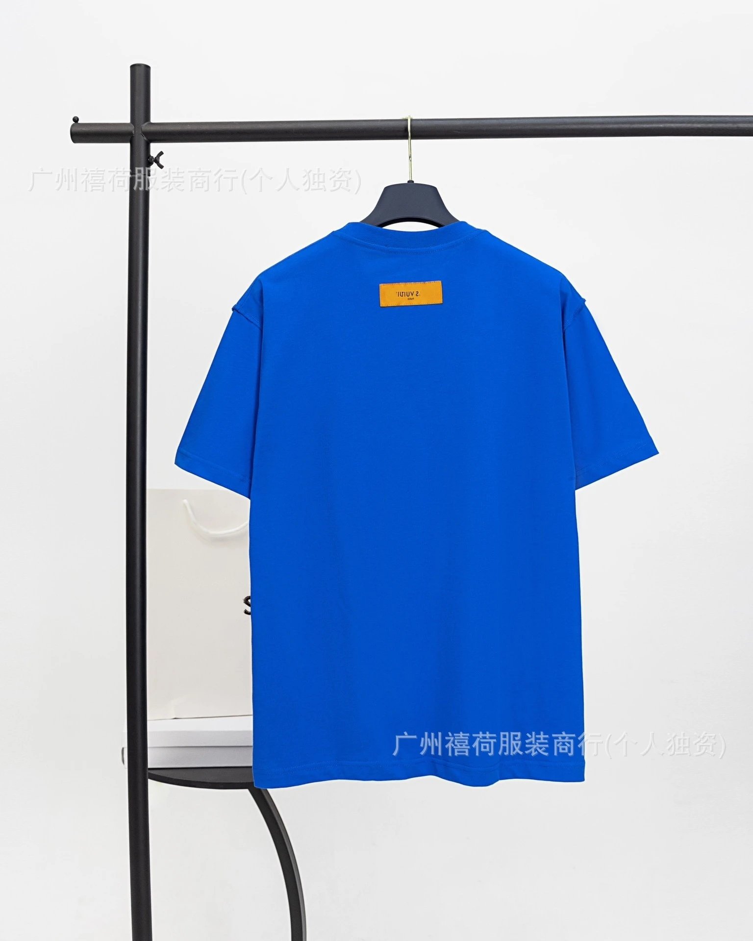 Louis Vuitton Embossed LV Logo T-Shirt Light Blue - 14