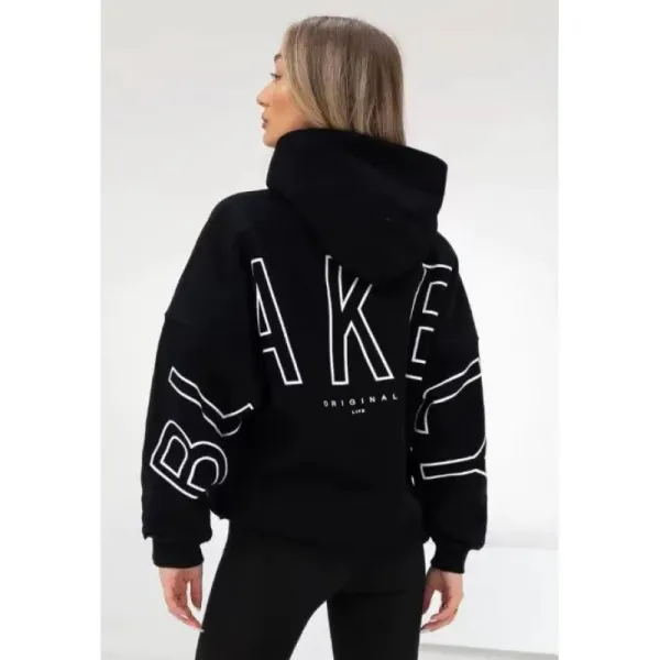 Design BLAKE Original Life Oversized Hoodie Black Hoodie - 1