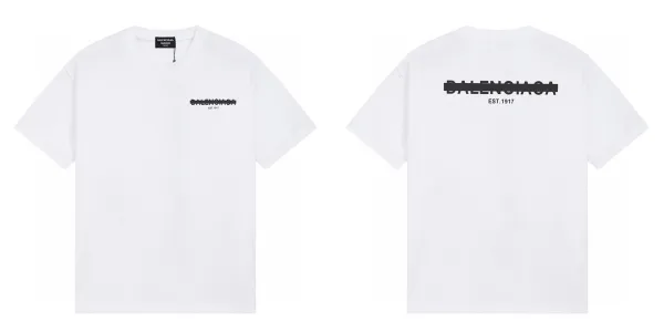 Balenciaga Distorted Logo Black T-Shirt - 25