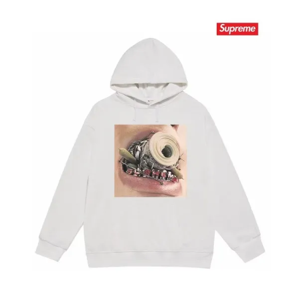 Supreme Mouth Graphic Hoodie White - 1