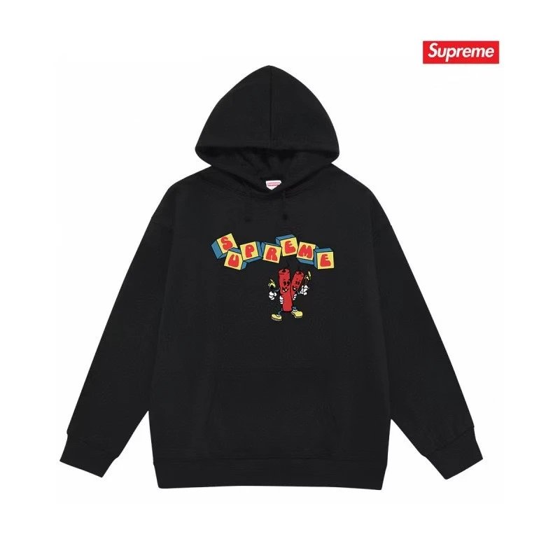 Supreme Firecracker Graphic Hoodie Gray - 50
