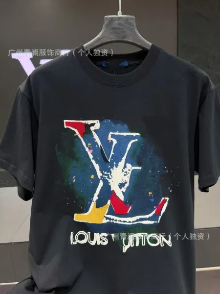 Louis Vuitton Painted Monogram Graphic T-Shirt Black - 1
