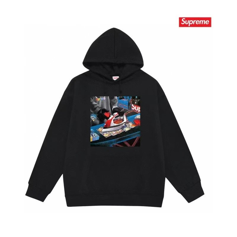Supreme Firecracker Graphic Hoodie Gray - 9