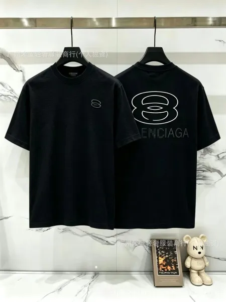 Balenciaga Logo Graphic T-Shirt Black - 1