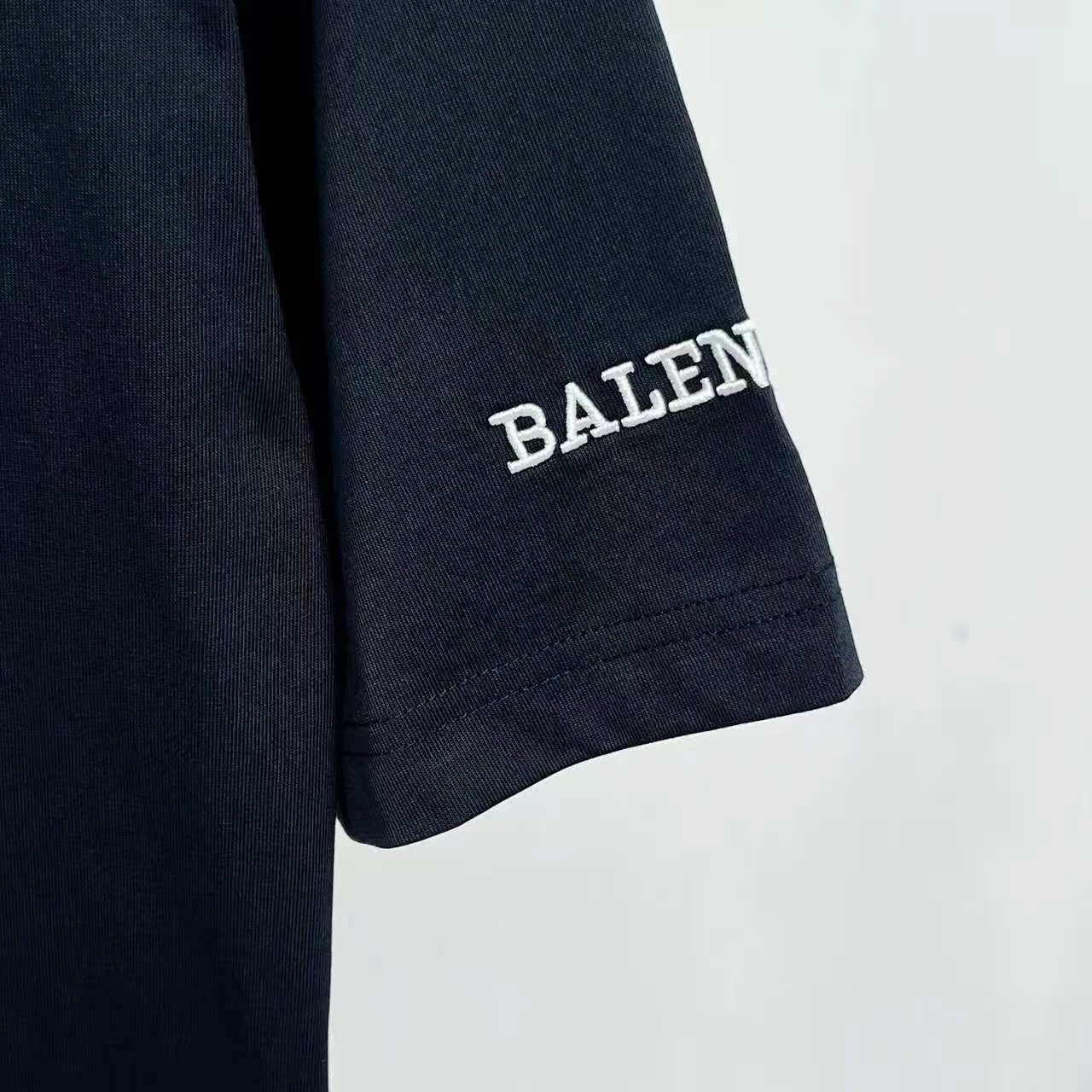 Balenciaga Logo V-Neck Jersey Navy - 18