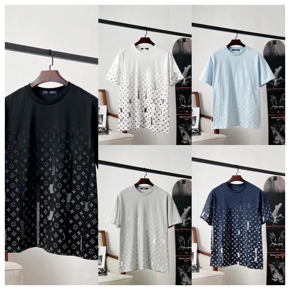 Louis Vuitton Monogram Gradient T-Shirt Light Blue - 4
