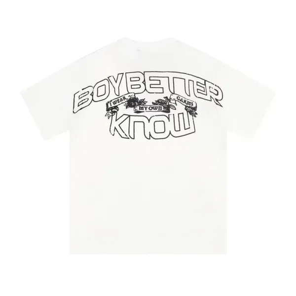 Design Boy Better Know White Graphic Print T-Shirt T-Shirts - 1