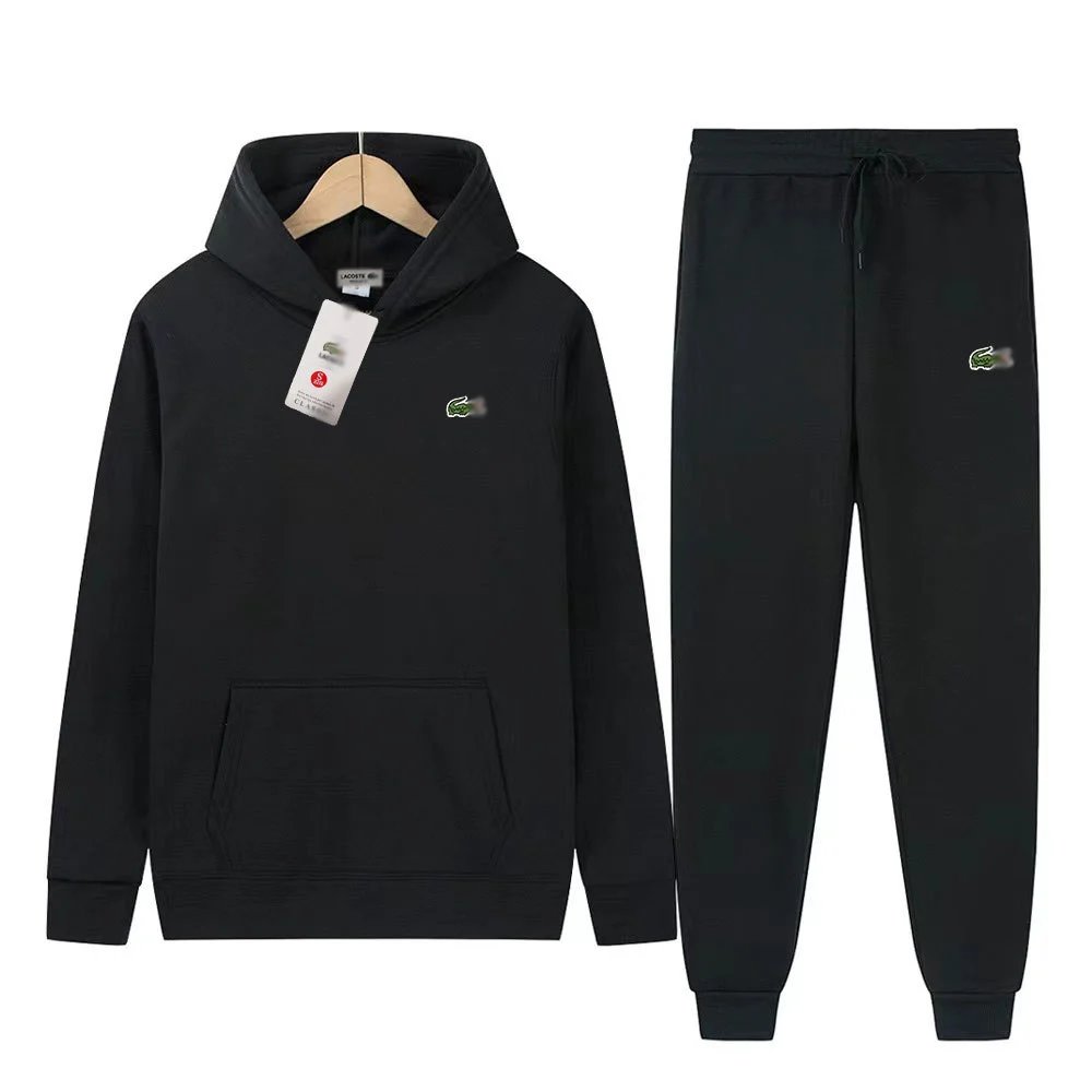 Lacoste Hoodie and Sweatpants Set Gray Casual Set - 6