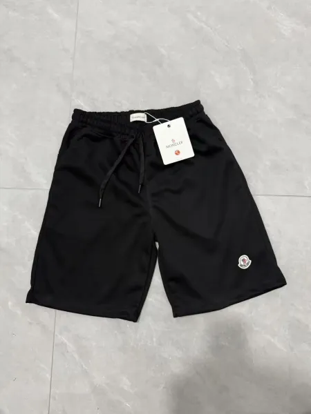 Moncler Logo Patch Shorts Black - 1