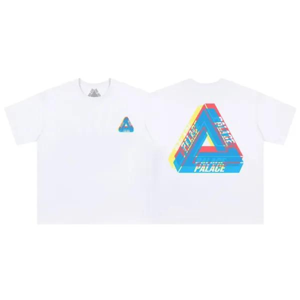 Palace Skateboards Palace Tri-Force Triangle Logo White T-Shirt T-Shirts - 31