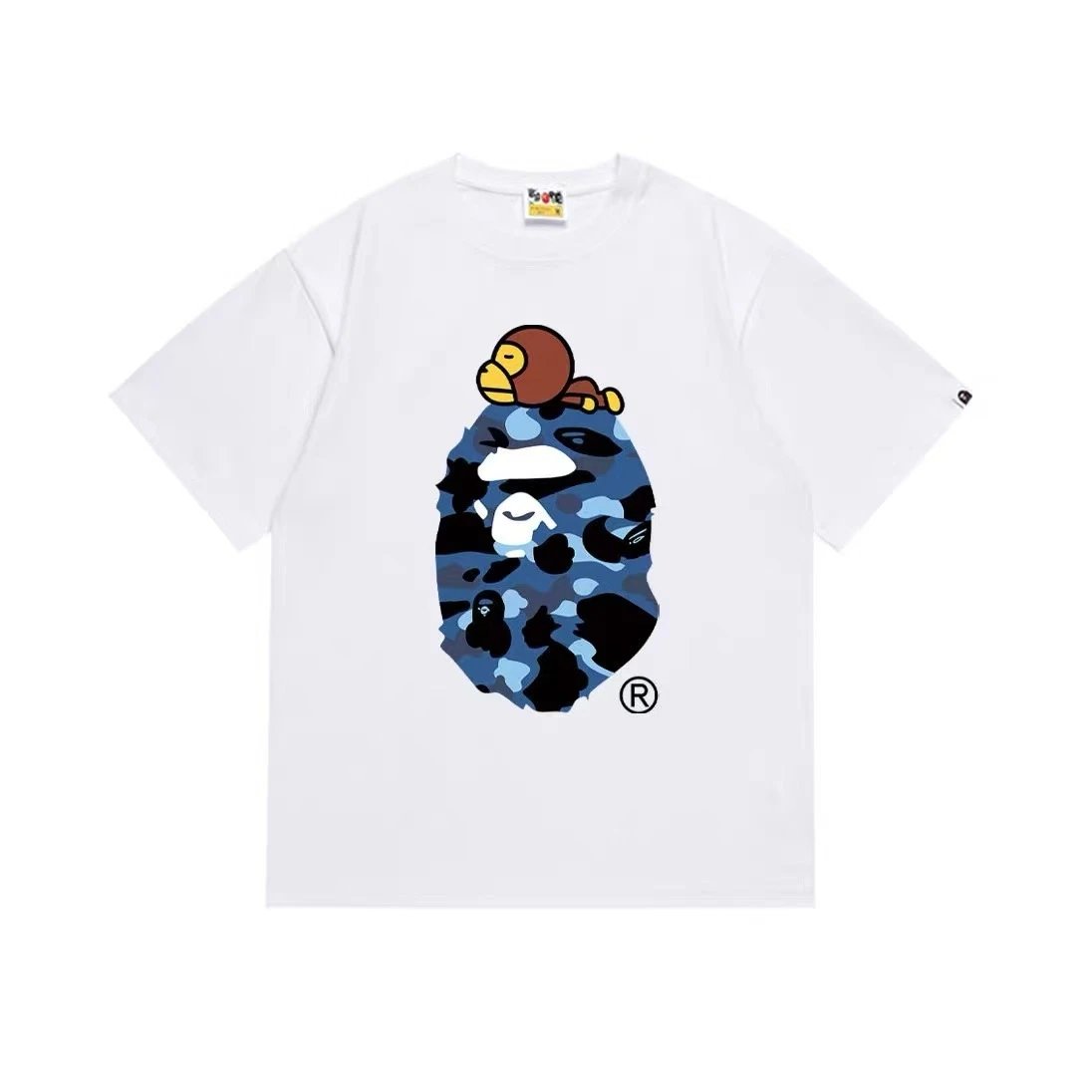 A Bathing Ape x PUBG Mobile Together Strong Camo Print White T-Shirt - 30