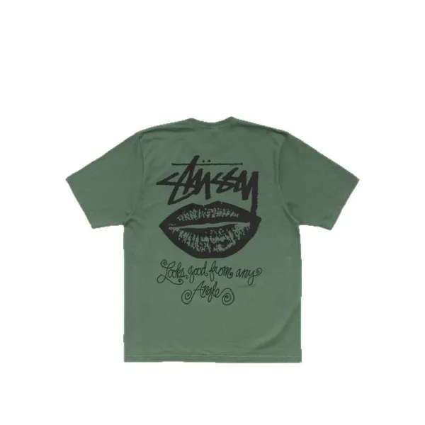 Stussy Lips Graphic T-Shirt Black - 10