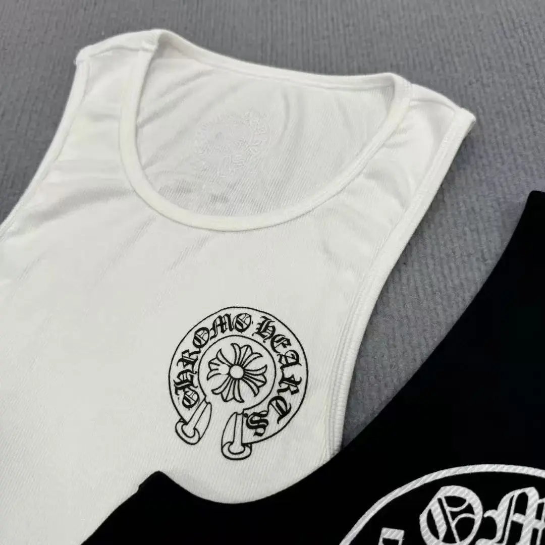 Chrome Hearts Logo Embroidered Black Vest Top - 2