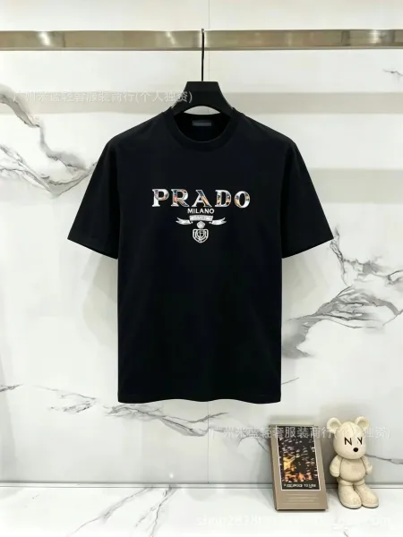 Prada Logo-Print Black T-Shirt - 1
