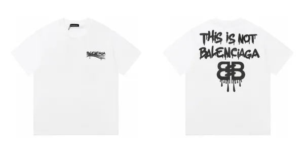 Balenciaga Distorted Logo Black T-Shirt - 21
