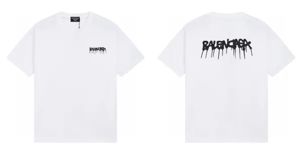 Balenciaga Distorted Logo Black T-Shirt - 23