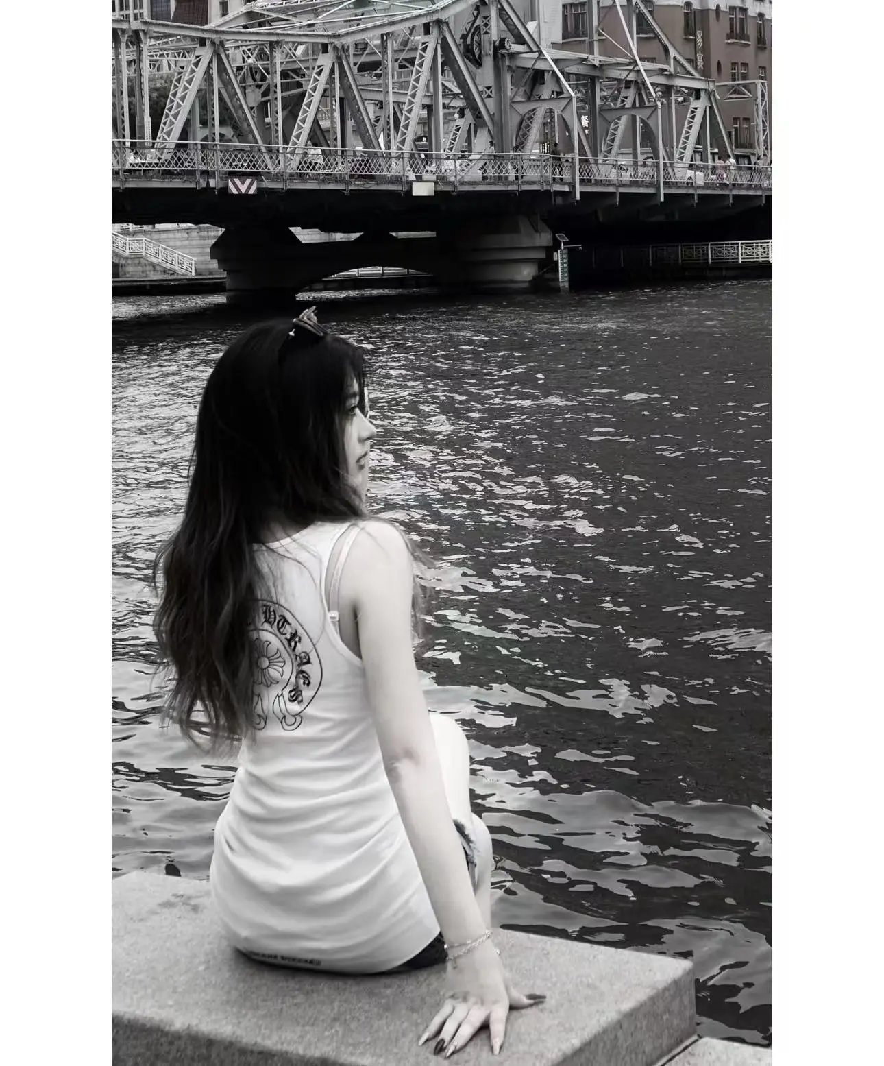 Chrome Hearts Logo Embroidered Black Vest Top - 9