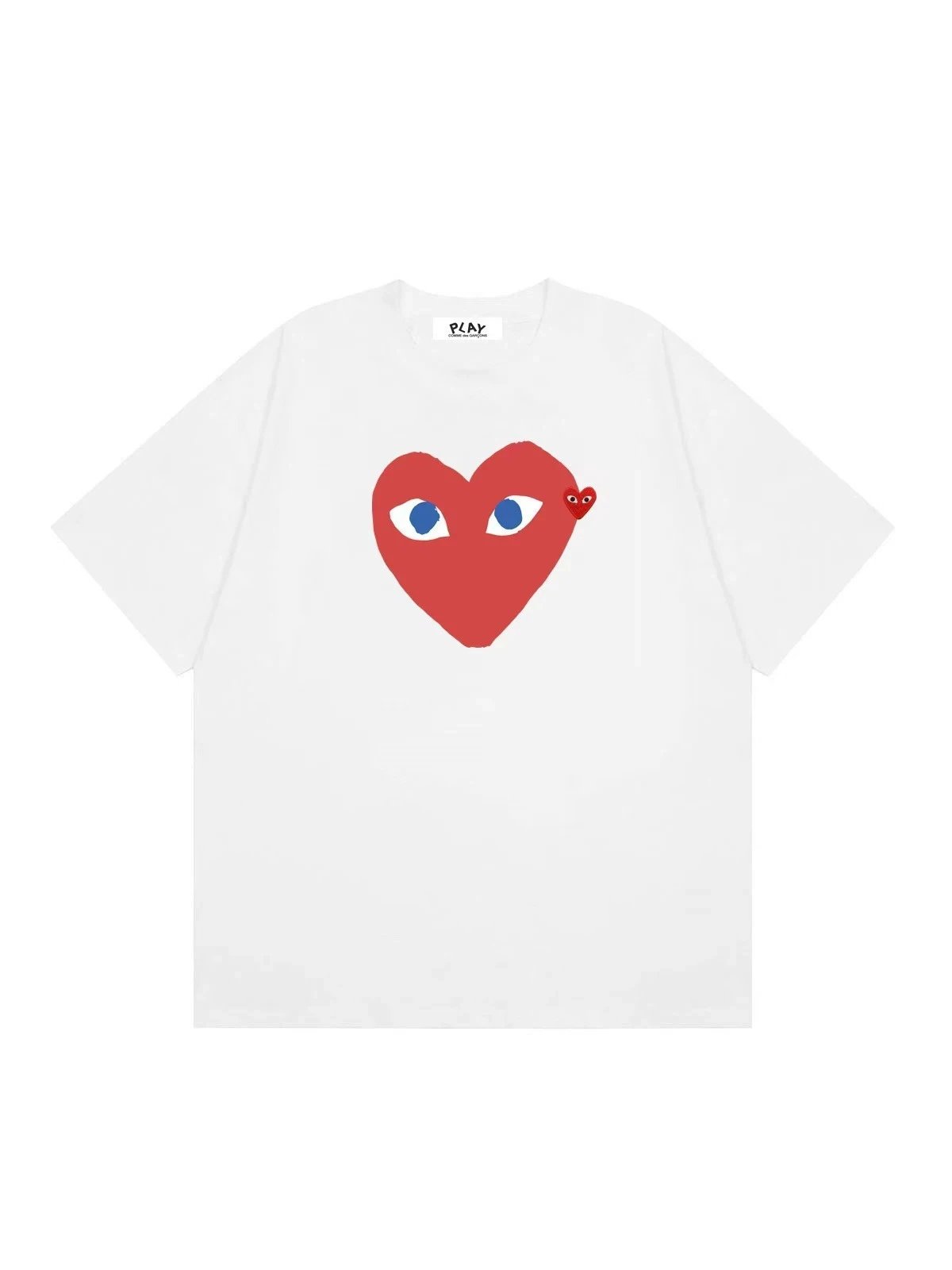 Comme des Garçons Play Polka Dot Heart White T-Shirt - 10