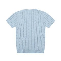 Polo Ralph Lauren Cable Knit V-Neck Sweater Gray - 38
