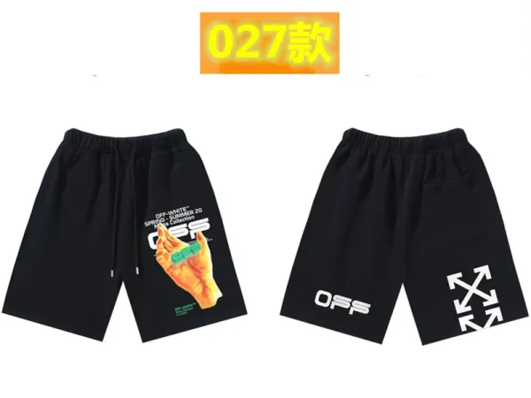 Off-White 027 Print Shorts Black - 1