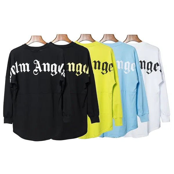 Palm Angels Long Sleeve Spirit Jersey Lime Green Tops - 33