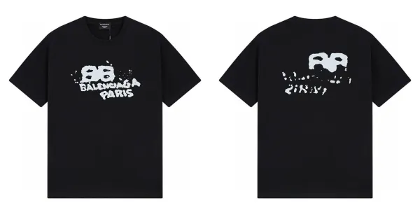 Balenciaga Distorted Logo Black T-Shirt - 9