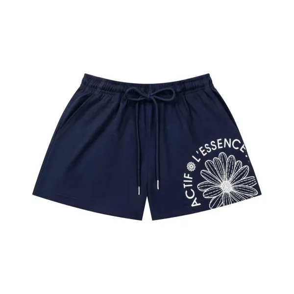 Design Actif L'Essence Daisy Print Drawstring Shorts Blue Shorts - 6