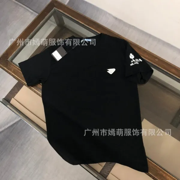 Prada Logo Patch T-Shirt Black - 1
