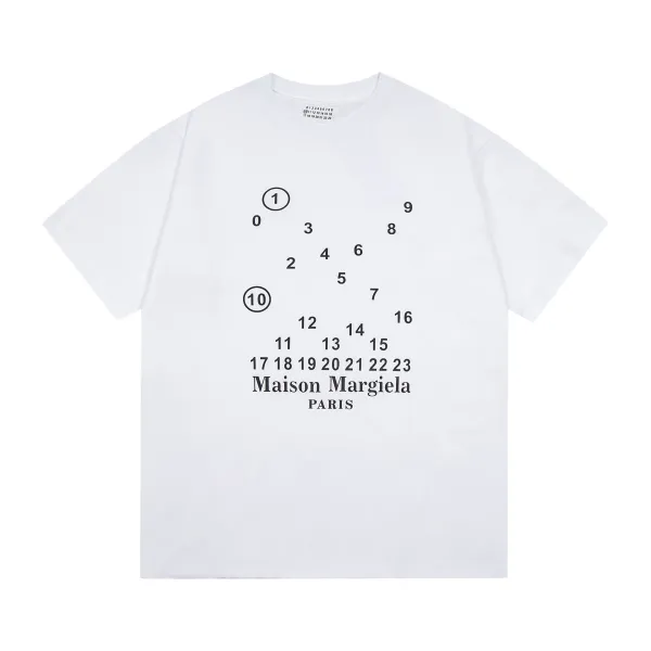 Maison Margiela Numbered Logo Beige T-Shirt - 17