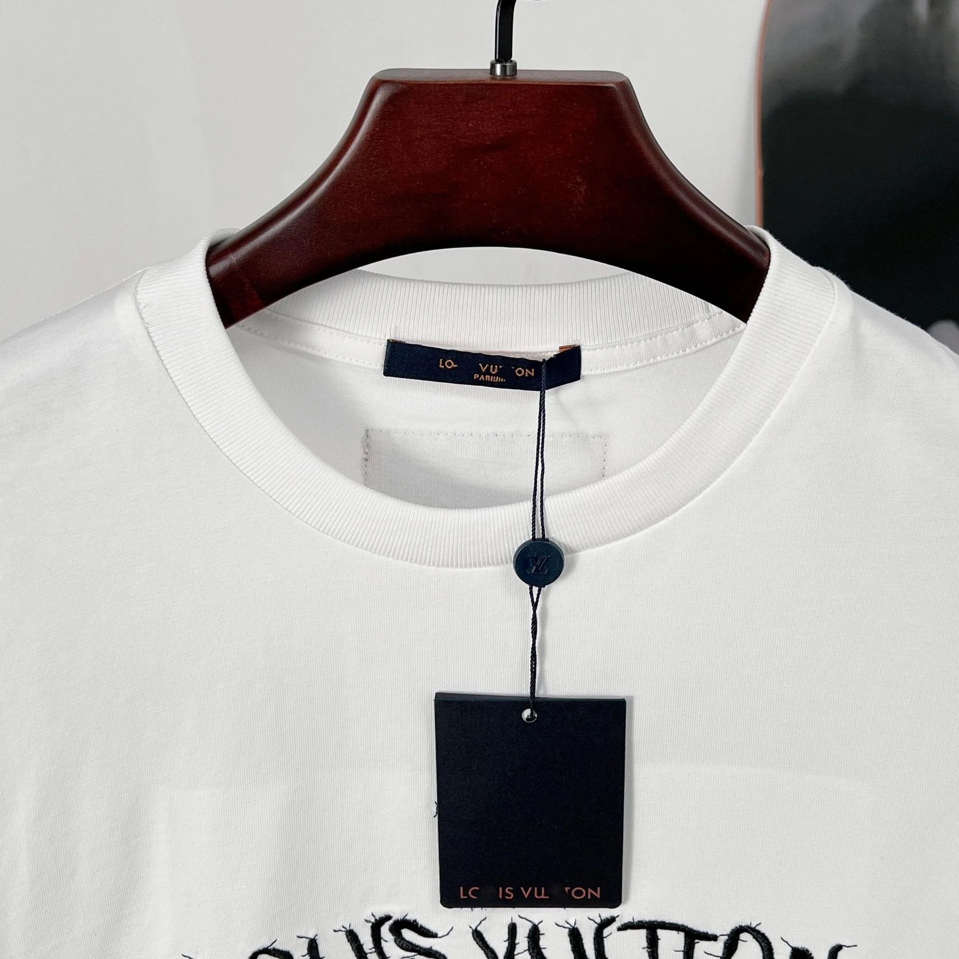 Louis Vuitton Distressed LV Logo Black T-Shirt - 11