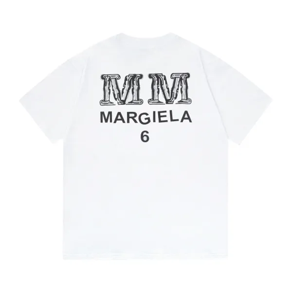 Maison Margiela Numbered Logo Beige T-Shirt - 24
