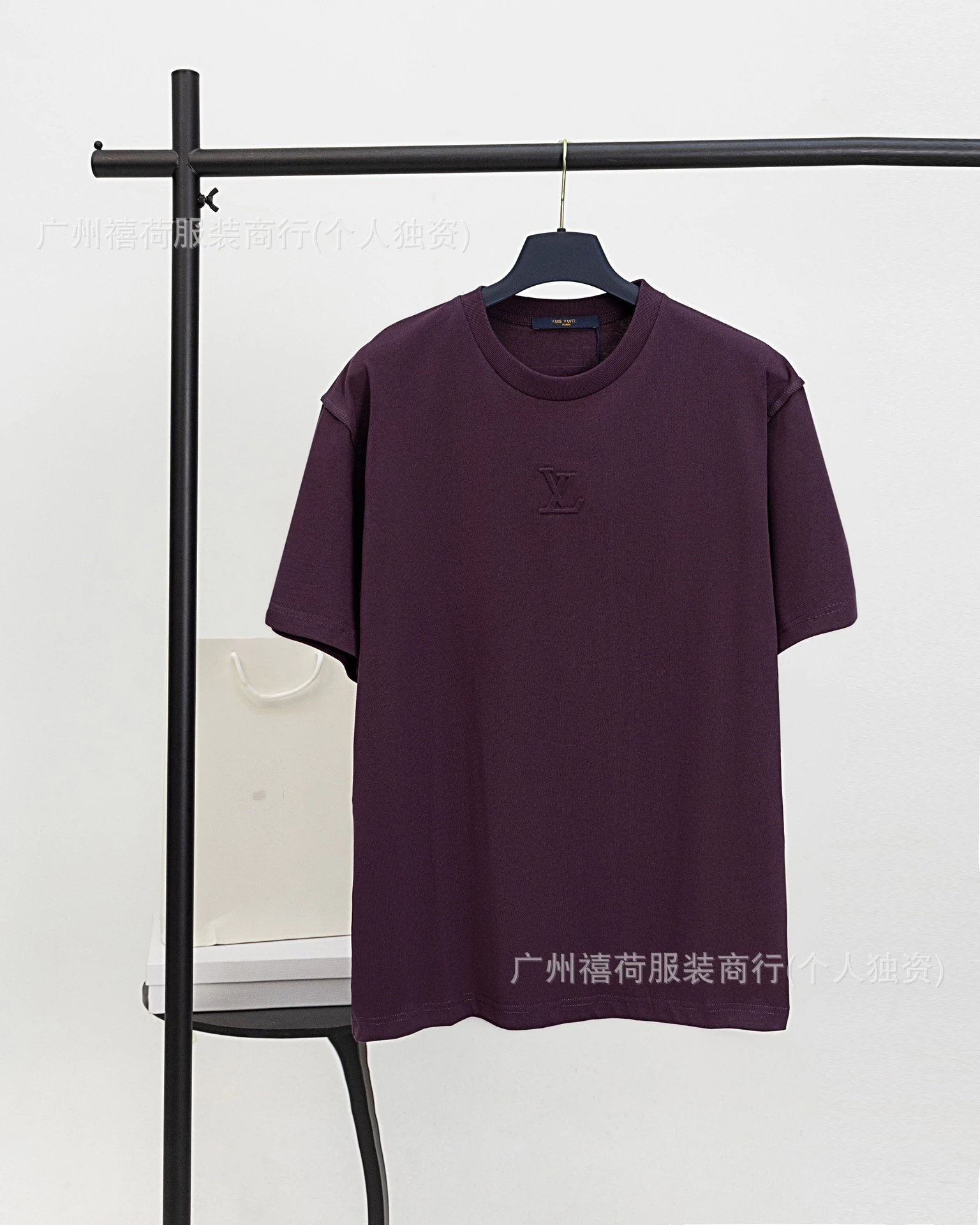 Louis Vuitton Embossed LV Logo T-Shirt Light Blue - 7