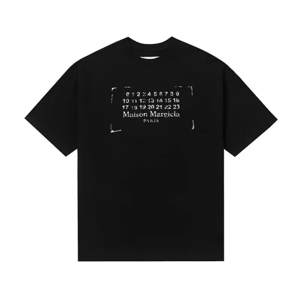 Maison Margiela MM6 T-Shirt Collection Black and White Graphic Tees - 16