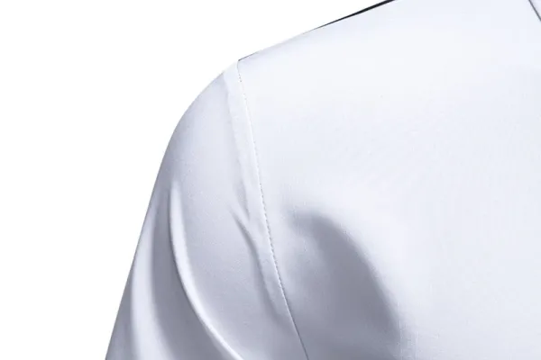 Design Asymmetrical Color-Block Shirt Black White Men's Shirt Tops Shirt - 9