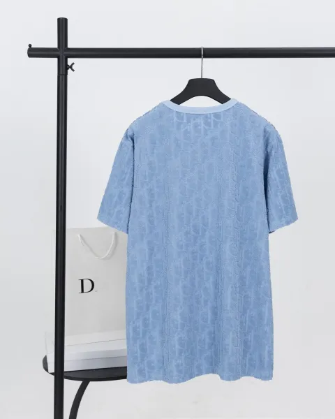 Dior Oblique Jacquard T-Shirt Navy - 10