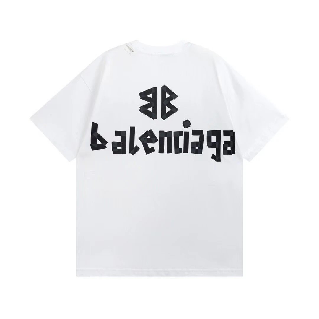 Balenciaga Logo Print T-Shirt White - 14