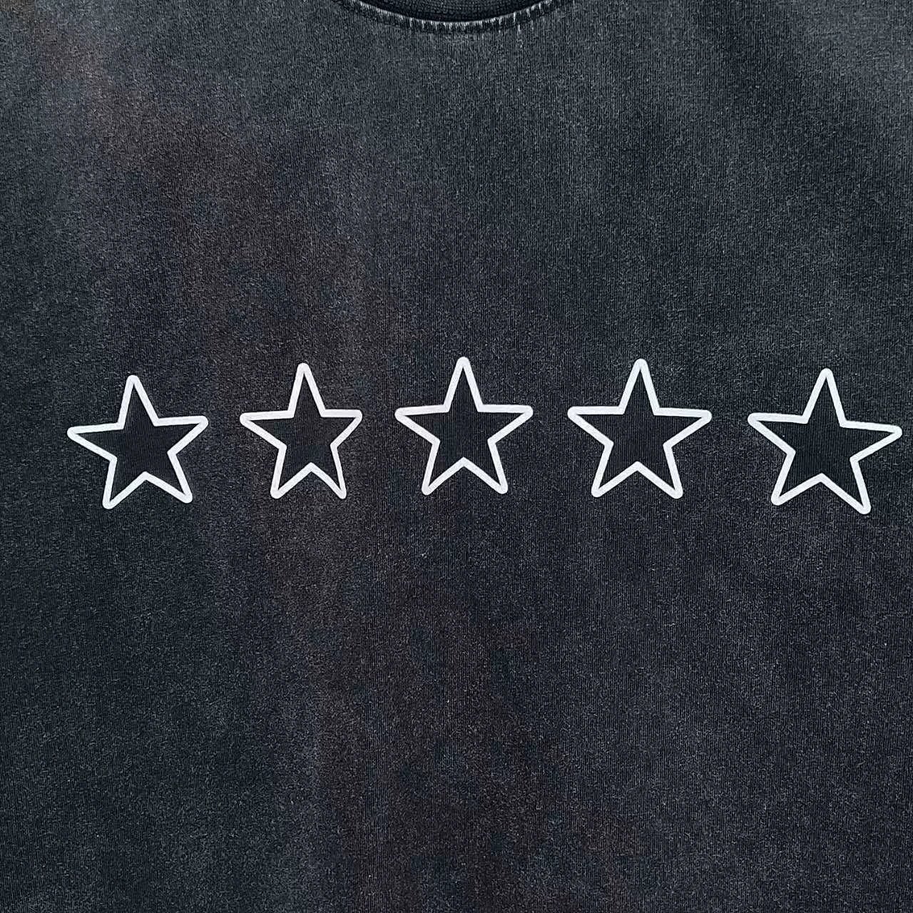 Design Five Stars Graphic T-Shirt Blue Tops.t Shirts - 13
