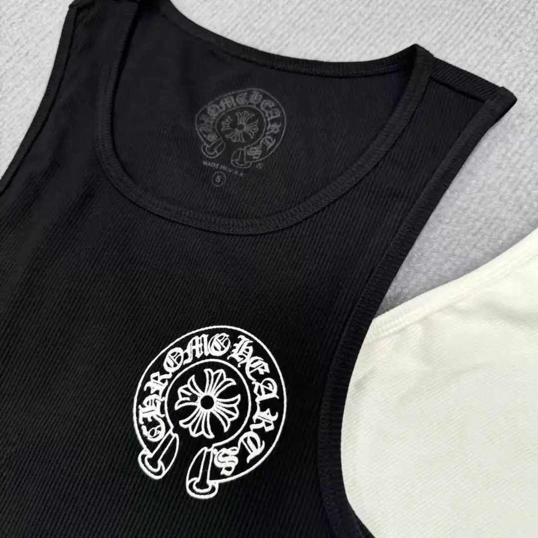Chrome Hearts Logo Embroidered Black Vest Top - 4