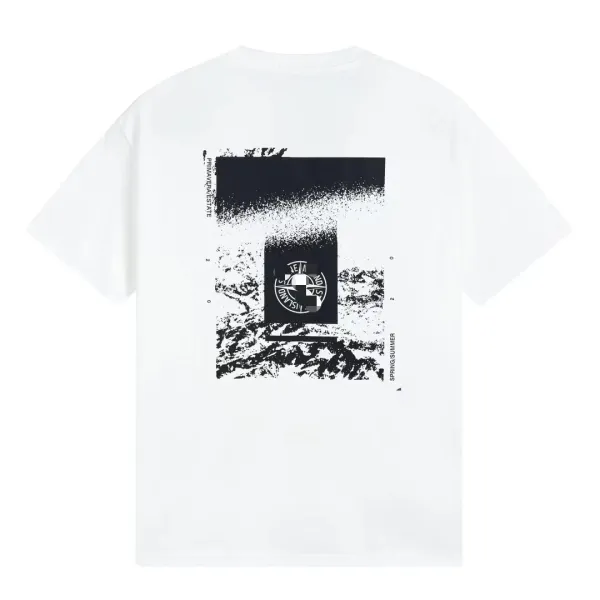 Design Abstract Graphic Print Black T-Shirt - 19