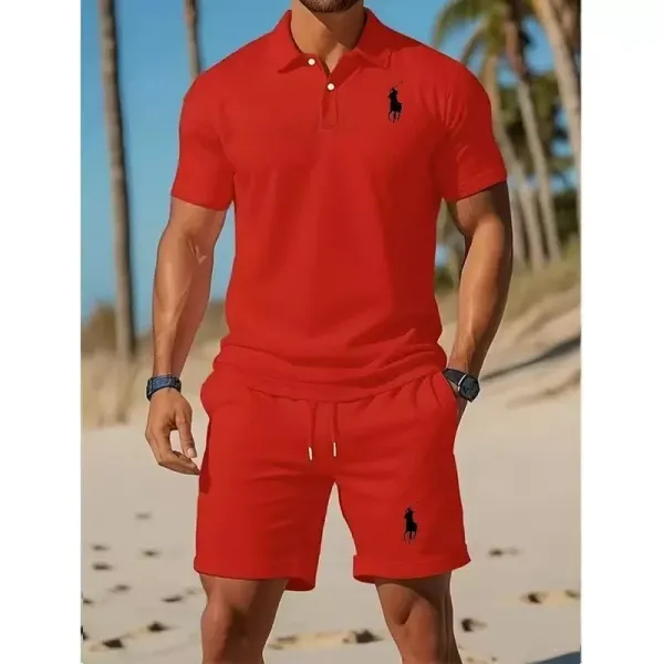 Polo Ralph Lauren Orange Polo Shirt and Shorts Set - 8