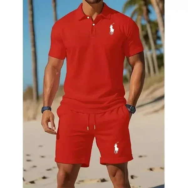 Polo Ralph Lauren Orange Polo Shirt and Shorts Set - 10