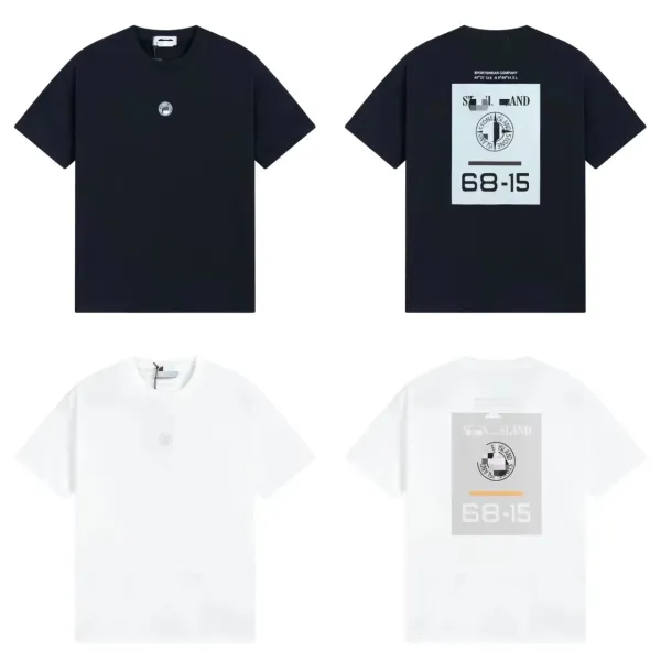 Design Abstract Graphic Print Black T-Shirt - 42